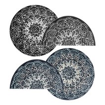 오리엔트카페트 물세탁러그 포인트 빈티지 반원 소형 _ 2022957EA, 블랙 40x70 반달