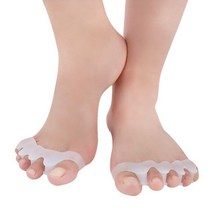 Pexmen 2/4Pcs 젤 발가락 분리기 복원 원래 모양 교정기 스페이서 Bunions 겹치는 및 물집, [03] White-4Pcs