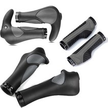 산악 하이브리드 자전거 핸들바 MTB 편안한 미끄럼방지 손목보호 핸들 그립 손잡이 3종, 2.편안한그립 - 02 (2개-1세트)