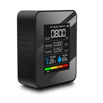 분석 장비 측정기 계측기 이산화탄소 시험기 TVOC HCHO 값 전기 수량 온도 습도와 공기 품질 감지기 미터 센서, CHINA, Black, 한개옵션1