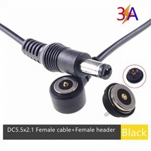 패널 마운트 마그네틱 포고 핀 커넥터 방수 IP67 전원 충전 3A 원형 강한 힘 8.5mm 직경 1 3 5 20 50 200 PCs, 50개, DC5.5x2.1 여성