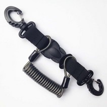 스킨스쿠버 잠수 레귤레이터 옥토퍼스 호흡기 스쿠버 다이빙 랜야드 수중 카메라 토치 안전 클립 및 퀵 릴, 03 GREY