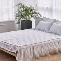 리진 아이스 시어서커 누빔패드 슈퍼싱글 (110X200cm), 그레이