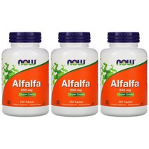 [2+1] Now Foods 나우푸드 알팔파 650mg 250정 Alfalfa 스테아르산마그네슘 인산이칼슘 3개, 1개, 기본
