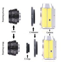CCTV 렌즈 C 마운트 니콘 1 V3 J5 APS-C 미러리스 디지털 카메라용 35mm F1.6, 02 Silver_01 니콘 1