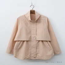 오슈 여성 멋스러운 주름 셔링 모던 베이직 바람막이 자켓