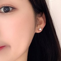 쓰리콤마 깔끔 진주 실리콘 귀찌 이어커프 (한쪽)