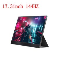 did모니터 144hz 게이밍 휴대용 모니터 173 인치 19201080 풀 HD C타입 USB 더 큰 세컨드 확장 모바일 PC 노트북 게임 화면, 173inch 144Hz+JP 플러그
