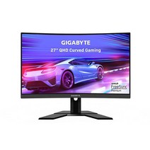GIGABYTE G27QC A (27인치 165Hz 1440P 곡선형 게이밍 모니터 2560 x 1440 VA 1500R 디스플레이 1ms (MPRT) 응답 시간 88% DC, 27 inch_G Series | Curved QHD