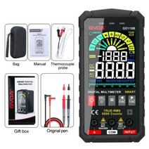 GVDA 차세대 600V 디지털 멀티 미터 Ture RMS AC DC NCV 스마트 테스터 옴 커패시턴스 Hz 전압 측정기, CHINA, GD119B black
