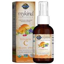 Garden of Life 어린이 및 성인용 유기농 비타민 C mykind Organics 피부 건강을 위한 비타민 C 스프레이 - 오렌지 탠저린 면역 지원을 위한 비타민 C 보충제 항산화 물질 59.1ml(2온스) 액체 드롭, Orange-Ta, Centrum 어린이용 유기