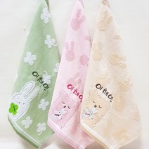 플러스돌 어린이집 유치원 고리수건 이름자수타올 5장, 럭키무연사