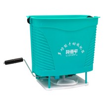 다기능 수동식 비료 살포기 피기백 농업 밀싹 씨앗 재배자 물고기 연못 피더 비료 살포기 기계, 여분의 두꺼운 손 비료 살포기 레이크 블루