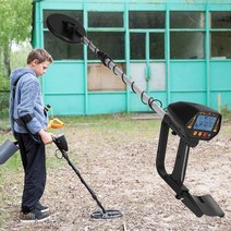 금속탐지기 디텍터 골드 검색 휴대용 지하 금속 탐지기 LCD 디스플레이 보물 사냥꾼 전문가용, 한개옵션0