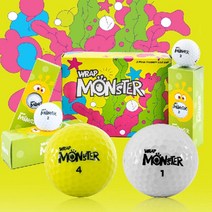 랩몬스터 골프공 골프볼 고반발 3피스 3구, 화이트-유광