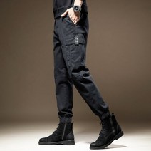 카고팬츠 바지 빅사이즈 베이지 남자 작업복 룩 카고 컨셉 블랙 미국 무거운 남성용 멀티 가방 루즈 핏 봄 여름 순면 캐주얼 내마 모성 노동 보험