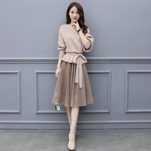 해외배송 리엘라노 2021 새로운 플러스 사이즈 여성 투피스 정장 봄 드레스