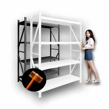 앵글 철제선반 창고장 철재수납장 조립고찬넬 베란다 메탈, 백색 / 기둥빔높이2MT, 단품