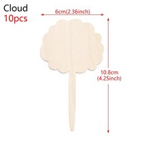 꽃집 카페 공원 명패 10pcs T 형 대나무 식물 레이블 친환경 나무 식물 로그인 대, 구름