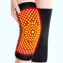 [두쌍구성] 자가온열 숯 도트 니트 무릎보호대, 그레이 한쌍, 스킨 한쌍