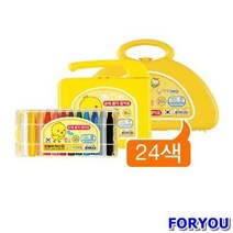 ForU62 동아 크레용 노랑병아리 24색 박스 48개 색칠놀이 아동크레파스 미술크레파스