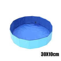 PVC 반려견 패들링 풀 휴대용 수영장 애완동물 강아지 키즈 욕조, [03] Blue S