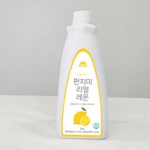 펀치미 리얼 레몬 베이스 대용량 2kg 홈카페 카페 재료 즙 농축액 설탕시럽 주스 음료, 1개