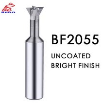 목공엔드밀 라우터 비트 밀링 BB 카바이드 Dovetail 커터 CNC 도구 45 60 75 학위 6mm 8mm 10mm 12mm 텅스텐 스틸 가공 공구 엔드 밀, 60 degree, BF2055 Uncoated, 5mm