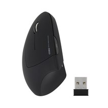 코시 왼손잡이 전용 인체공학 손목보호 버티컬 USB 무선 마우스 사무용 편한 터널증후군 예방 mouse 추천, 블랙, M3452WL