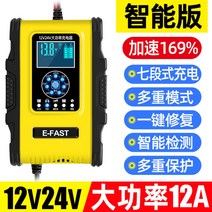 FOXSUR 퍽셔 3세대 7단계 자동차 오토바이 충전기, [12V24V고출력 12A충전기]169% 가속개