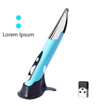 UTHAI DB32 USB 용량 성 펜 _ 2.4G 무선 마우스 성격 크리 에이 티브 수직 모양 컴퓨터 스타일러스 배터리, Blu-ray-blue