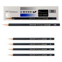 TOMBOW 톰보 모노제이 연필 HB B 2B 4B, HB 12자루