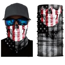 할리 3D Skull Seamless Bandana 사이클링 매직 스카프 버프 페이스 마스크 넥 게이 터 튜브 낚시 스키 하이킹 Balaclava Headwear Women Men, 해외배송, 50cm x 25cm+27