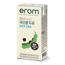 이롬 황성주 국산콩 검은콩 고칼슘 두유, 16개, 190ml