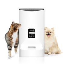 디클펫 강아지 고양이 스마트 자동급식기 AT-390 9L 대용량 대형견, 플라스틱밥그릇1개 기본제공 / 화이트(불투명)