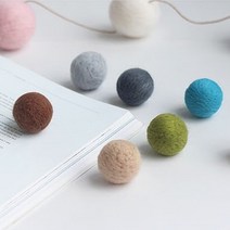 트리 가랜드 재료 양모 컬러 펠트볼 중 (8color), 베이지