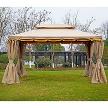 몽골 텐트 가제보 캐노피 천막 쉘터 야외 캠핑, 3x3 와인레드(메쉬 포함)