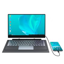 UPERFECT X 덱스북 15인치 플립 노트북 4K 포터블 터치스크린 휴대용 모니터(내장배터리) M156E04
