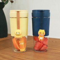 카카오프렌즈 포터블 블렌더 휴대용 무선 미니 믹서기 트라이탄 텀블러 춘식이 라이언