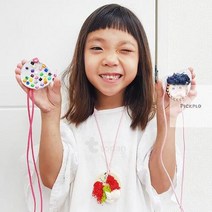 유아 천연 점토 찰흙 목걸이 만들기 5인 미술 키트 방과후학습 미술준비물 DIY, (2)번