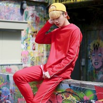 [키작은남자] 파이핑 라인 티셔츠