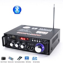 PUZU LVPIN DSP 카오디오 바이크 오토바이앰프 해양보트 2 채널 Hifi 스테레오 오디오 전력 증폭기 디지털 MP3/ WMA 플레이어 AC220V 또는 DC12V USB, 한개옵션0, 1개