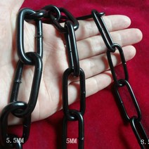 공장 도매 5mm 와이어 직경 블랙 아연 도금 긴 링크 체인 용접 전기 아연 도금 링크 철 체인 정원, 5m 길이