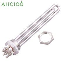 태양열 물 가열 요소 풍력 히터 dc 침수 관형 온수기 camper heater element 12v24v36v48v, npt, 12v 600w, 로크너트 포함