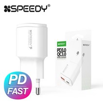 [스피디] 분리형 가정용 미포) 2포트 충전기(케이블 고속 PD3.0+QC3.0(20W), 상세페이지 참조