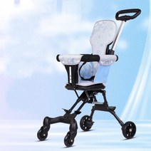 초경량 접이식 아기 트라이크 휴대용 양방향 원터치 유모차 카트, 베어카 + 돗자리 방석