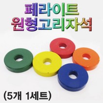 페라이트 원형고리자석 5개 1세트 자석장난감