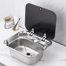 모던 미니멀 캠핑 휴대용 수납 캠핑카 싱크대 주방세채대야 접이식 수도꼭지 차량용 접이식 폴더블 분가용 스텔스 세면대, 01 캠핑카 싱크홀【사각】