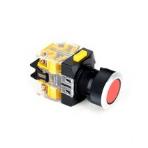 1A1B 푸쉬락 전원 스위치 플라스틱가드 12V DC LED ON-ON 25mm NF25G-BA2C11, 흰색 [NF25G-BA2WC11]