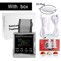 콜레스테롤 고혈압 비염 당뇨병을 치료하는 650nm 레이저 손목 시계 치료 저주파 물리 치료 레이저 장치, 박스 eu 플러그 포함